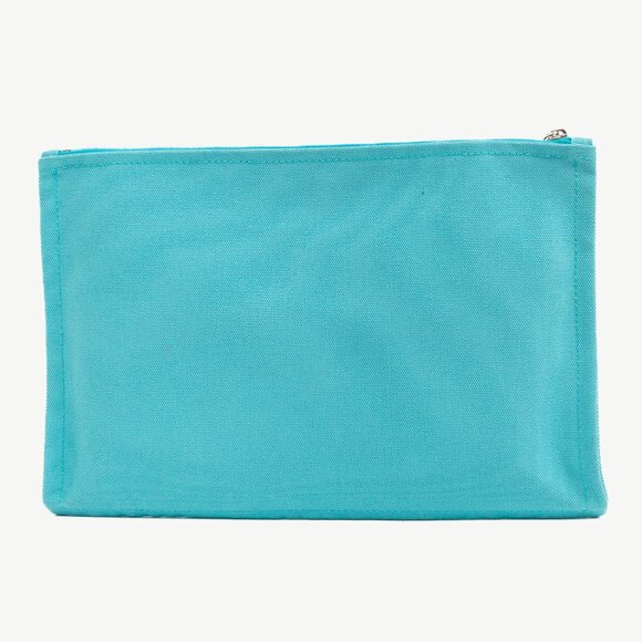 Hermes Flat Yachting GM Blue Logo Toile Pouch - Picture 4 of 11